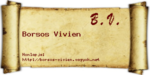 Borsos Vivien névjegykártya